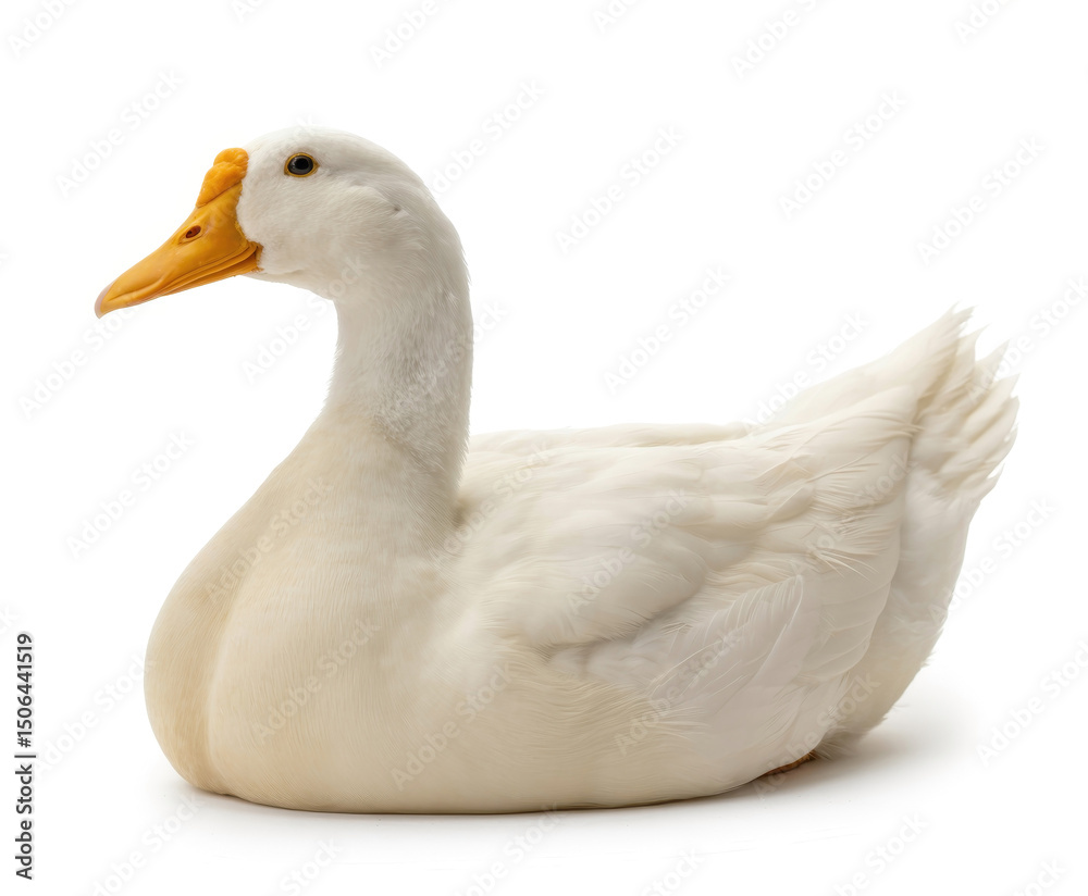 White Duck in Resting Pose White Duck in Resting Pose