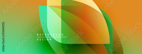 Abstract gradients overlap, creating dynamic visual effect. Bright colors blend smoothly, forming modern background design.