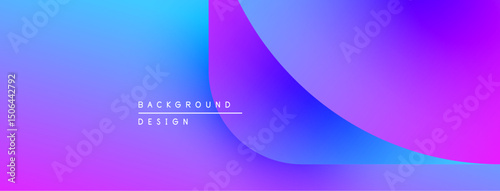 Vibrant gradient background design. Blue transitions to purple, creating smooth visual flow. Minimalist text reads background design.