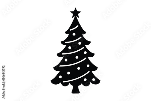 Christmas tree silhouette vector bundle, Christmas tree silhouette 