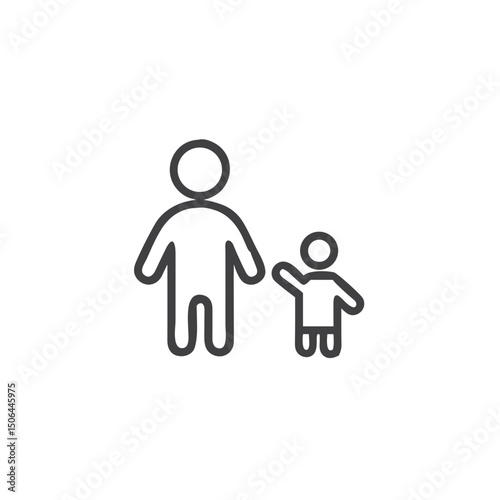 Parent-Child Activities Icon for Family Websites, Parenting Apps, Educational Resources, Childcare Services, Family Therapy Materials, and Child Development Programs