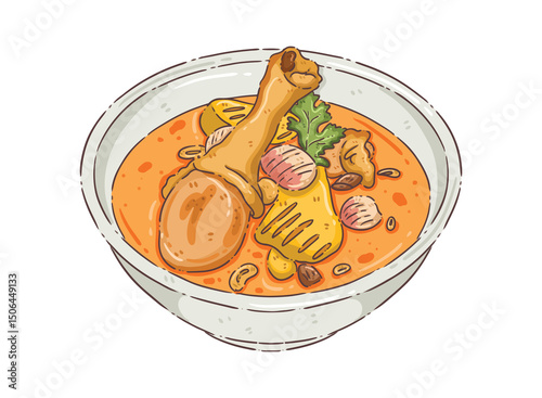 Thai food Asian food illustration massaman photo