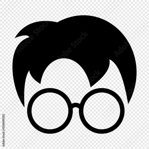 vector illustration. Shiny black female hair strands, straight hairstyle and ponytail or haircut, vector. Realistic men's hair strands and long curls, black hair sample for color dye or shampoo pack.