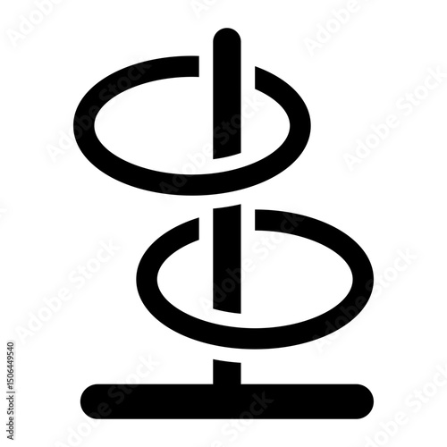 ring toss glyph icon
