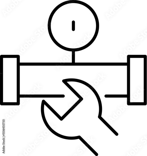 Broken Pipes Icon for Graphics, Designs, Books, Adverts, Apps