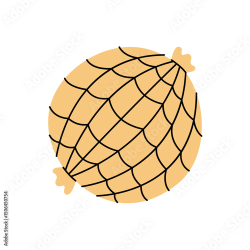 Smoked sausage. Fresh raw sausages. Vector illustration.