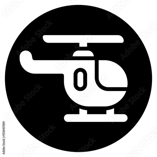 helicopter glyph icon