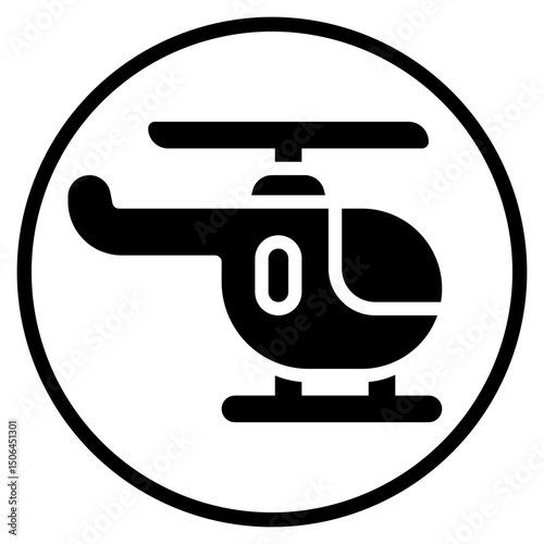 helicopter glyph icon