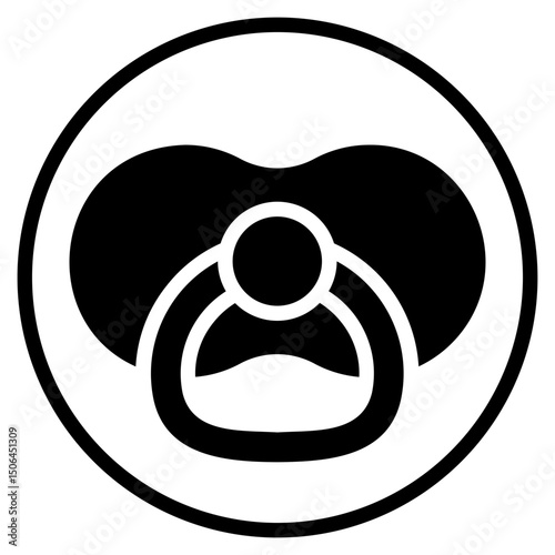 pacifier glyph icon