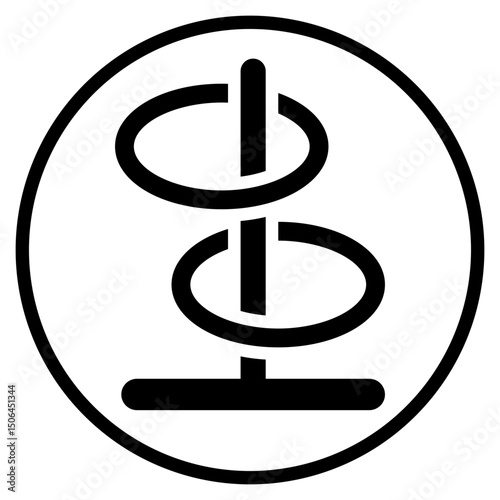 ring toss glyph icon
