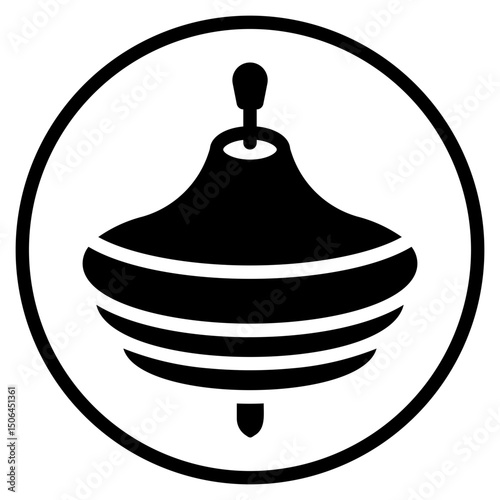 spinning top glyph icon
