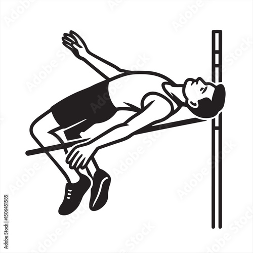 high jump athlete