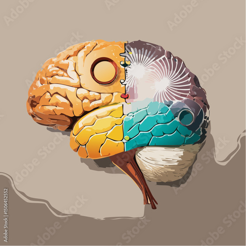A modern vector icon set highlighting neurodiversity, including a puzzle brain, fidget spinner, sensory alert, and inclusive symbols.