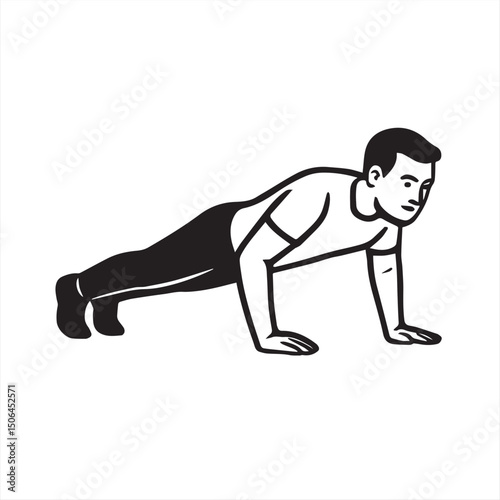 man doing push ups