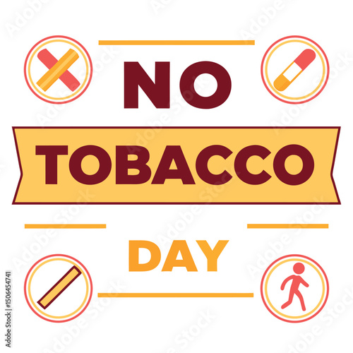    No tobacco day vector illustration.
