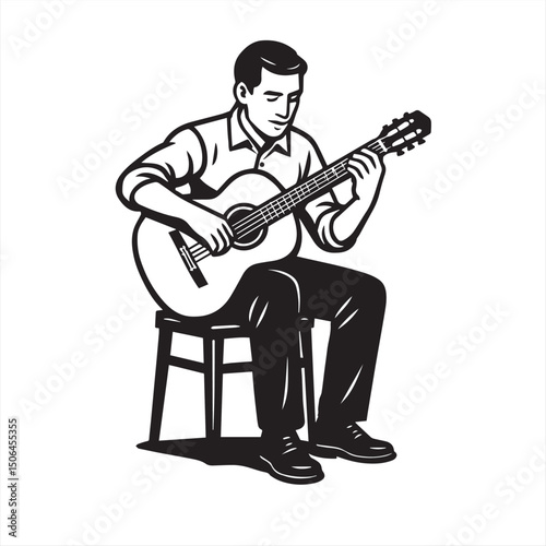 man playing guitar