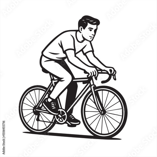 man riding a bike