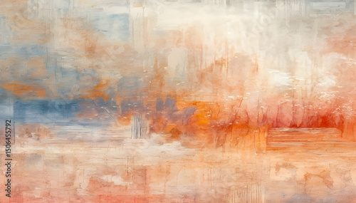 Abstract autumn landscape painting texture