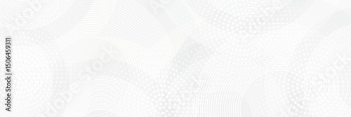 Wallpaper Mural White geometric abstract background overlap layer on bright space with lines effect decoration. Torontodigital.ca