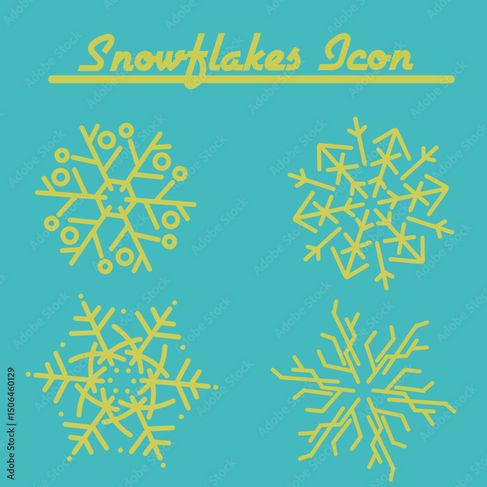 Fototapeta premium Snowflakes Icon