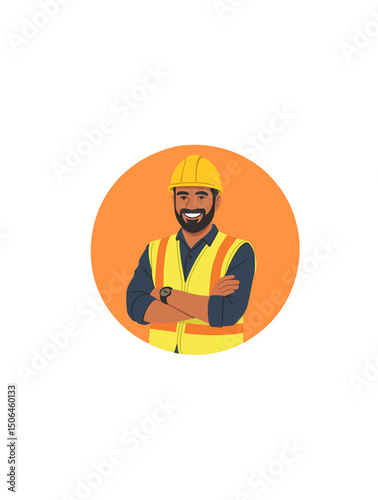 construction worker with helmet