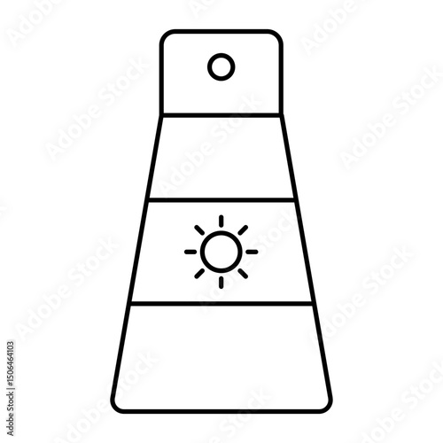 Sunscreen outline icon
