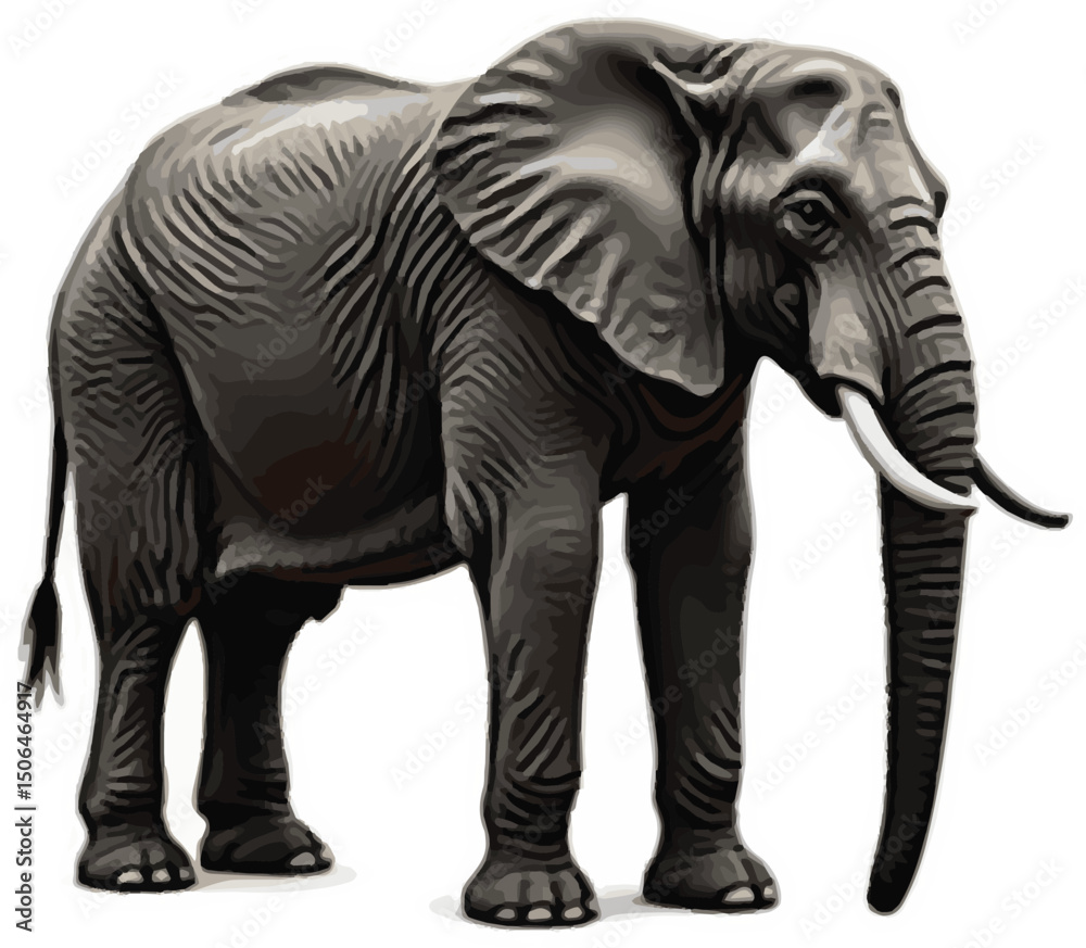 Fototapeta premium elephant isolated on white
