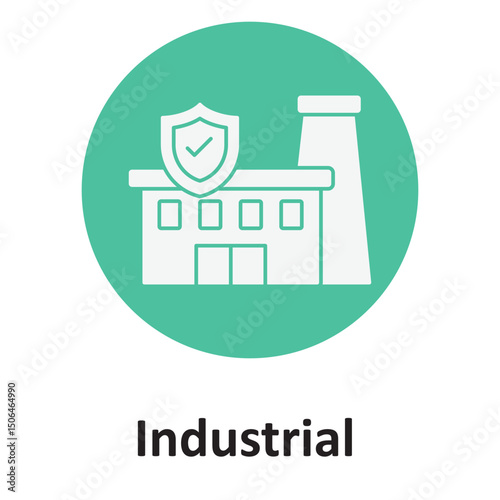 Industrial insurance :Vector Icon which can easily modify or edit