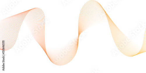 Energy abstract smooth orange frequency isolated element creative blend curve flow line technology modern white web banner vector beautiful waveform light music energy design.	