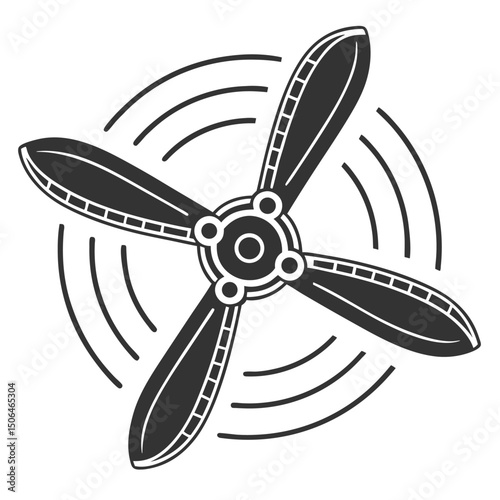 vintage fan vector illustration