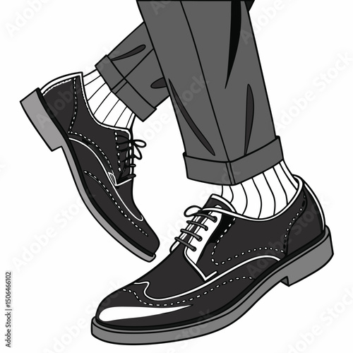 black and white shoes