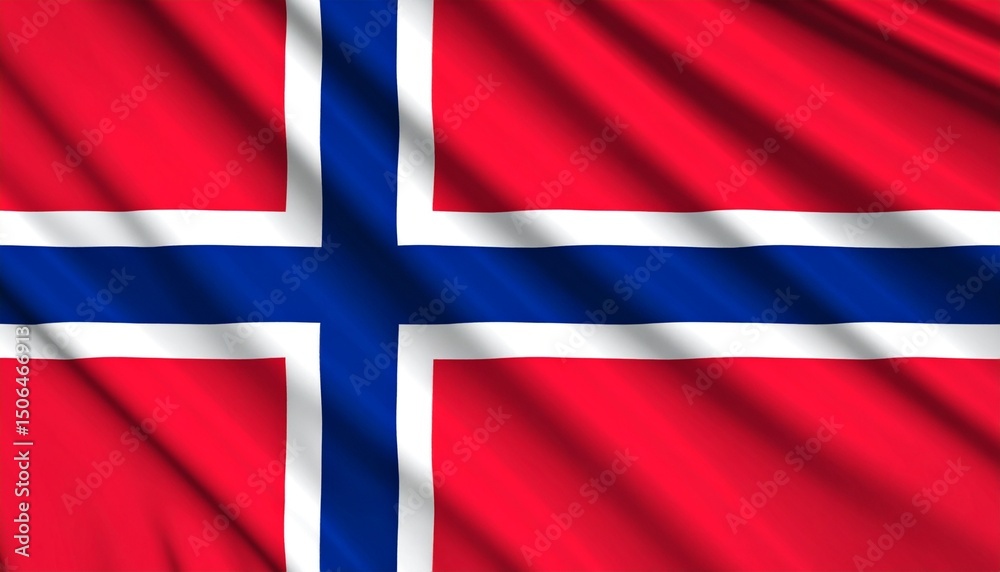 Obraz premium Norway flag background with fluttering texture