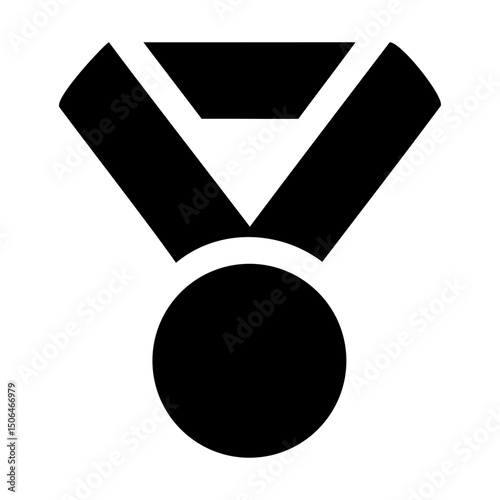 Crisp black gold medal graphic on transparent canvas