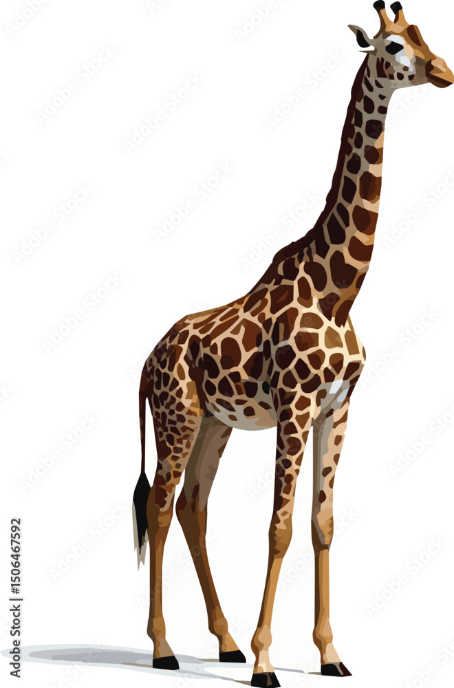 Obraz premium giraffe isolated on white
