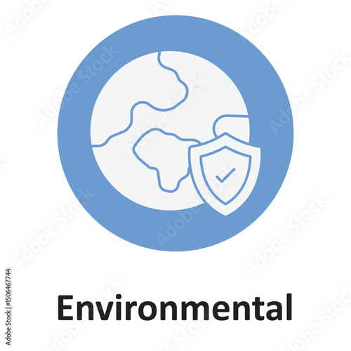 Environmental insurance :Vector Icon which can easily modify or edit