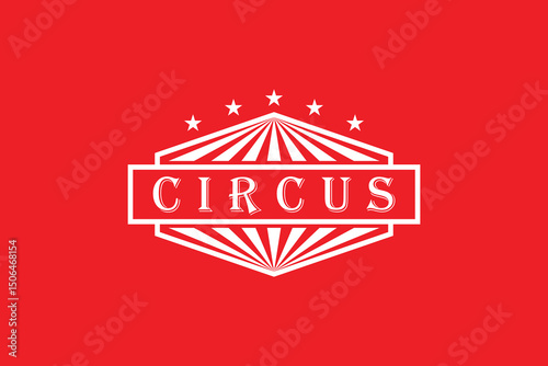 circus logo design. circus logo icon vector illustration silhouette
