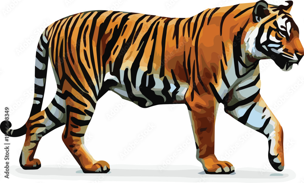 Obraz premium tiger vector illustration