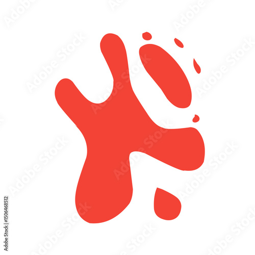 splashes of red stains