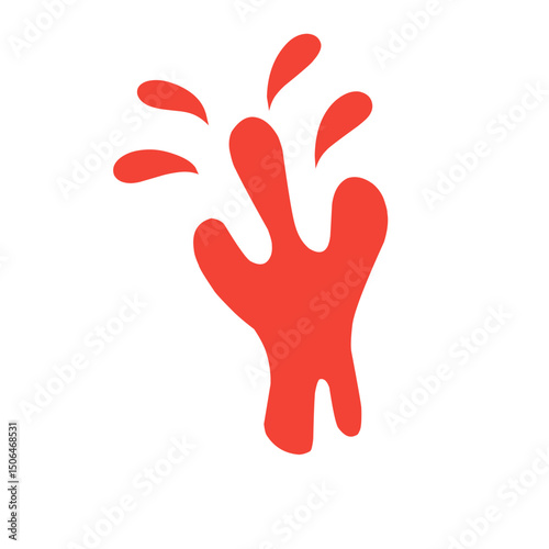 splashes of red stains