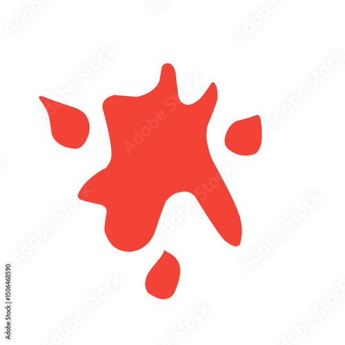 splashes of red stains
