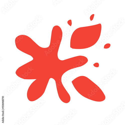 splashes of red stains