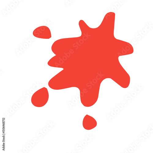 splashes of red stains