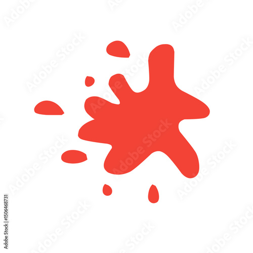 splashes of red stains