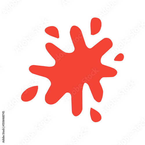 splashes of red stains