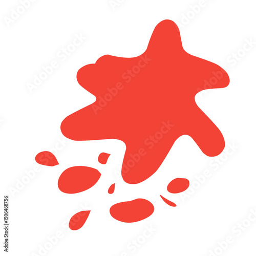 splashes of red stains
