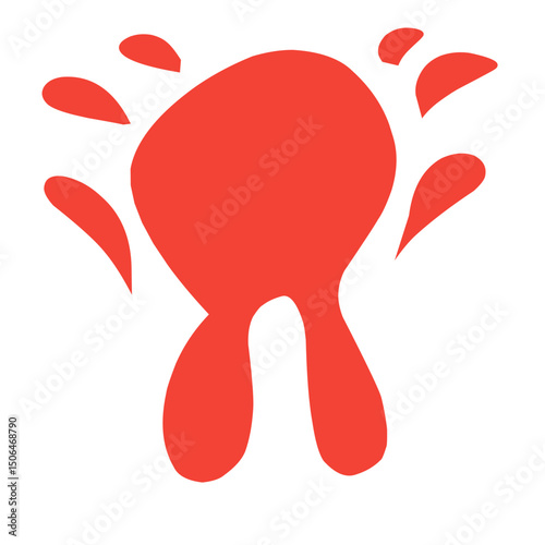 splashes of red stains