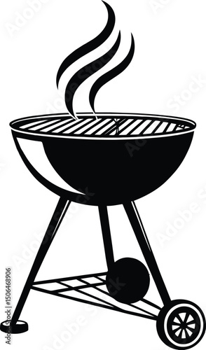 Barbeque and grill silhouette vector illustration