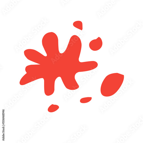 splashes of red stains