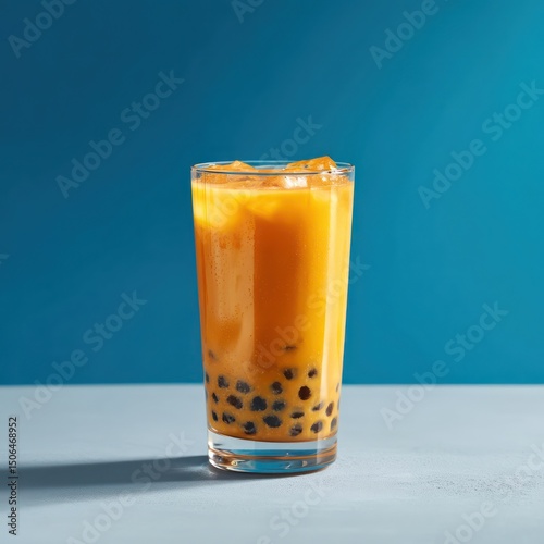 Simple iced honey boba tea served in a clear glass for a smooth and sweet sip.