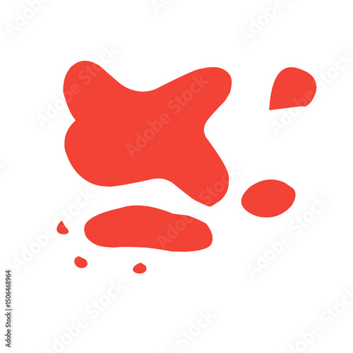 splashes of red stains